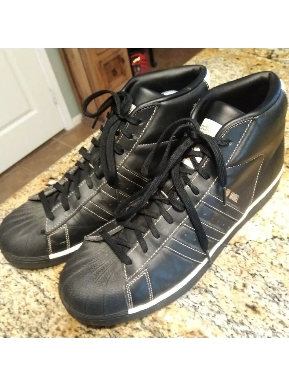 Rare Adidas Pro Model Black Tactile Gold Basketball Shoe BY4173 Men's US 12.5